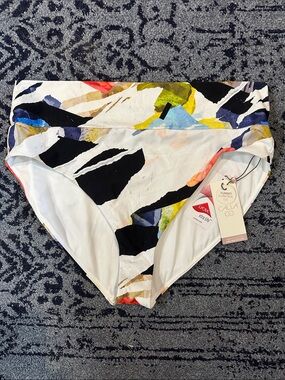 NWT CALIA SWIM High-Waist Tummy Control Swim Bottoms in Multi-Color size XXL